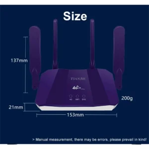 4g Lte Wifi 6 Router With Sim Card Slot – Wireless Cpe Modem- 4 Antennas
